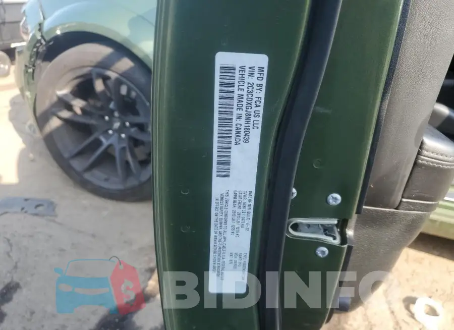 2C3CDXGJ8NH180439 Photo# 12