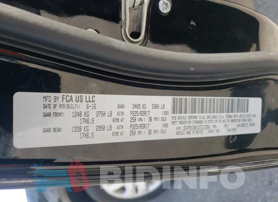 3C4PDCAB1GT213766 Photo# 13