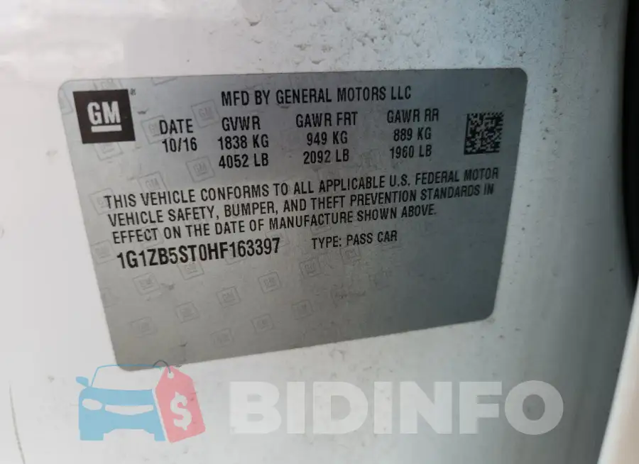 1G1ZB5ST0HF163397 Photo# 12