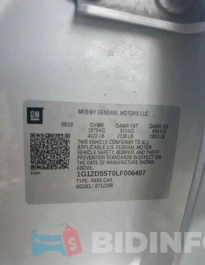 1G1ZD5ST0LF006407 Photo# 13