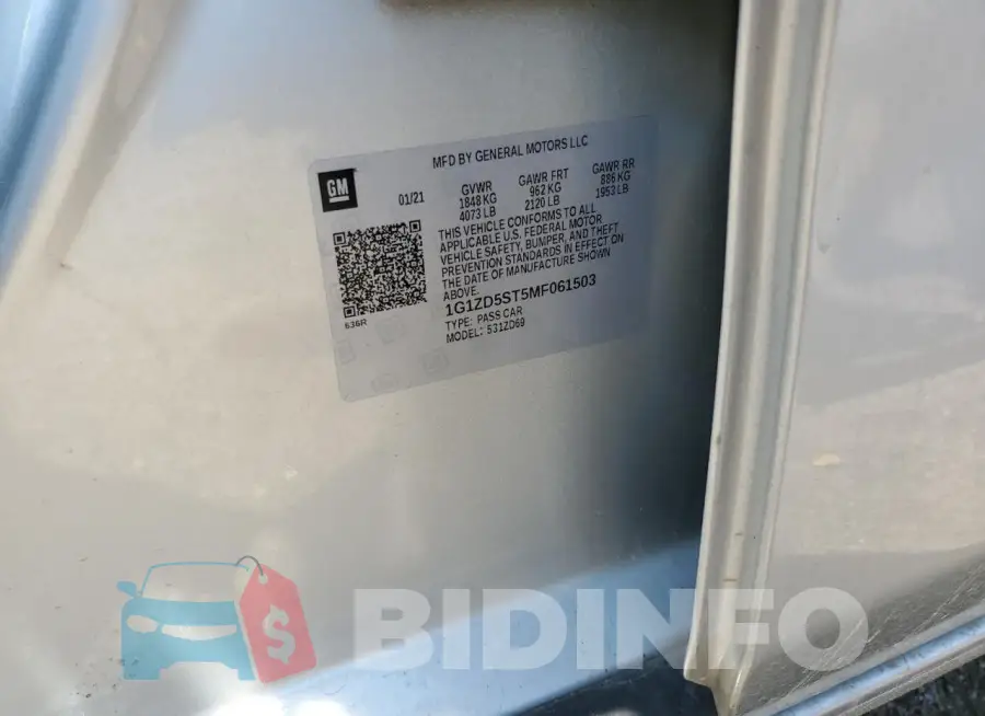 1G1ZD5ST5MF061503 Photo# 12