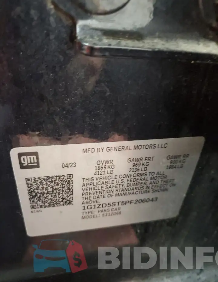 1G1ZD5ST5PF206043 Photo# 13
