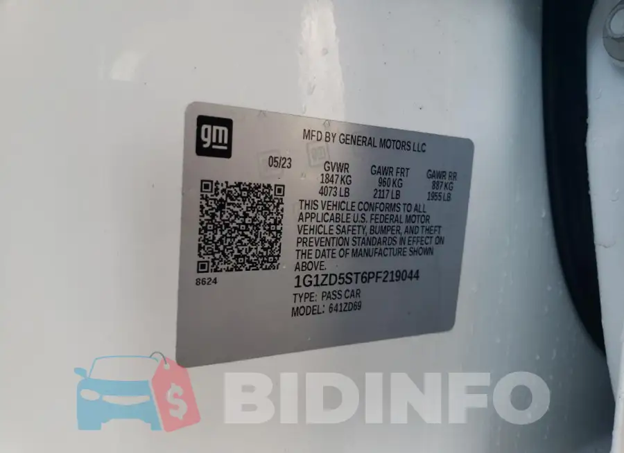 1G1ZD5ST6PF219044 Photo# 13
