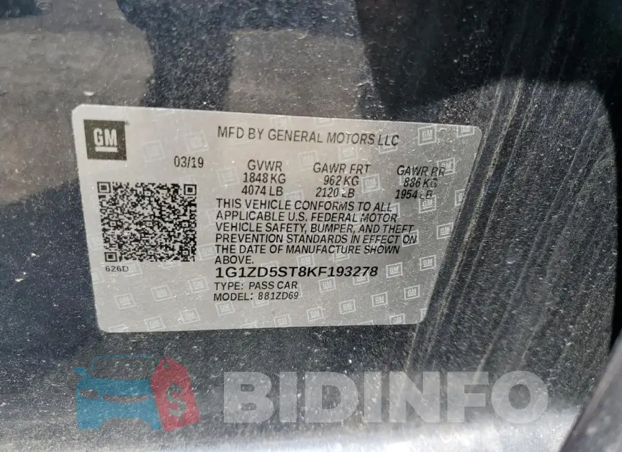 1G1ZD5ST8KF193278 Photo# 13