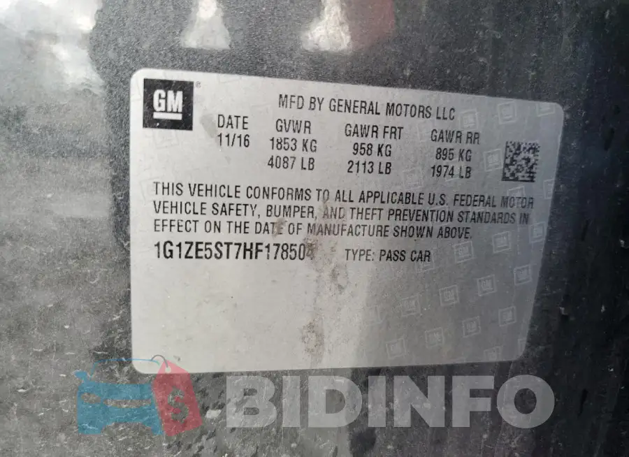 1G1ZE5ST7HF178504 Photo# 12