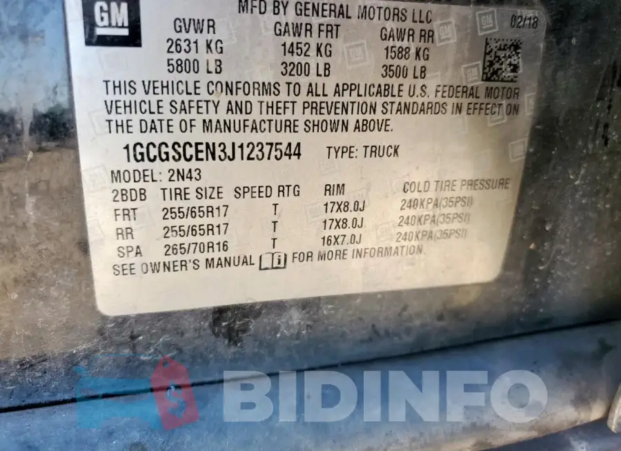 1GCGSCEN3J1237544 Photo# 12