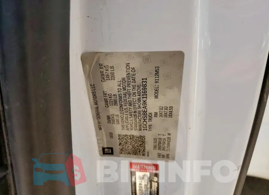 1GCHSBEA9K1169831 Photo# 12