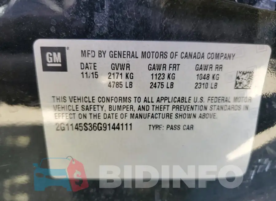 2G1145S36G9144111 Photo# 13