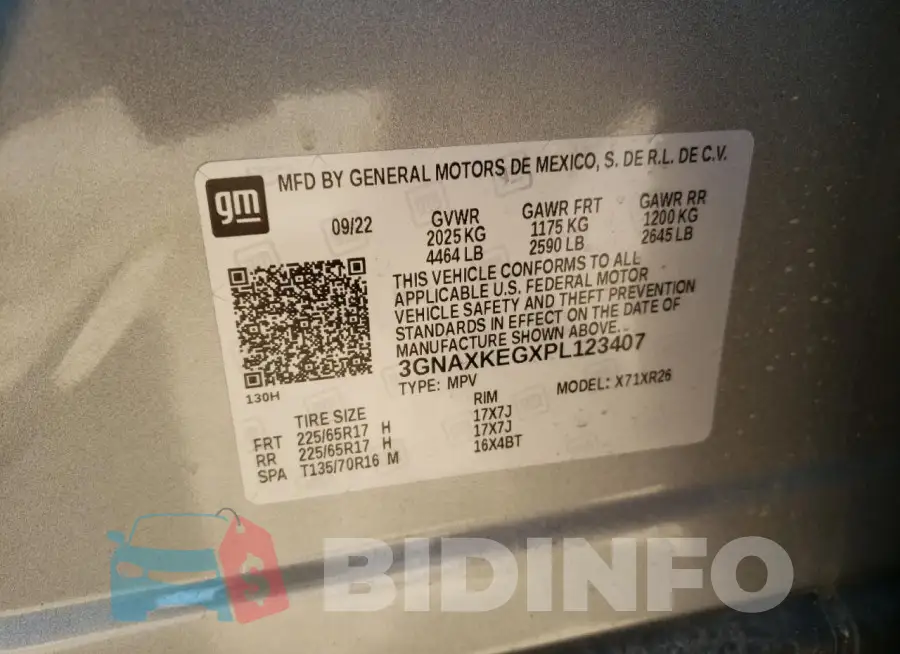 3GNAXKEGXPL123407 Photo# 12
