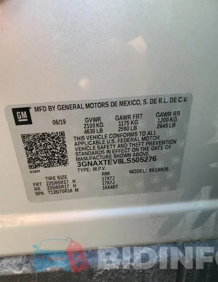3GNAXTEV8LS505276 Photo# 13