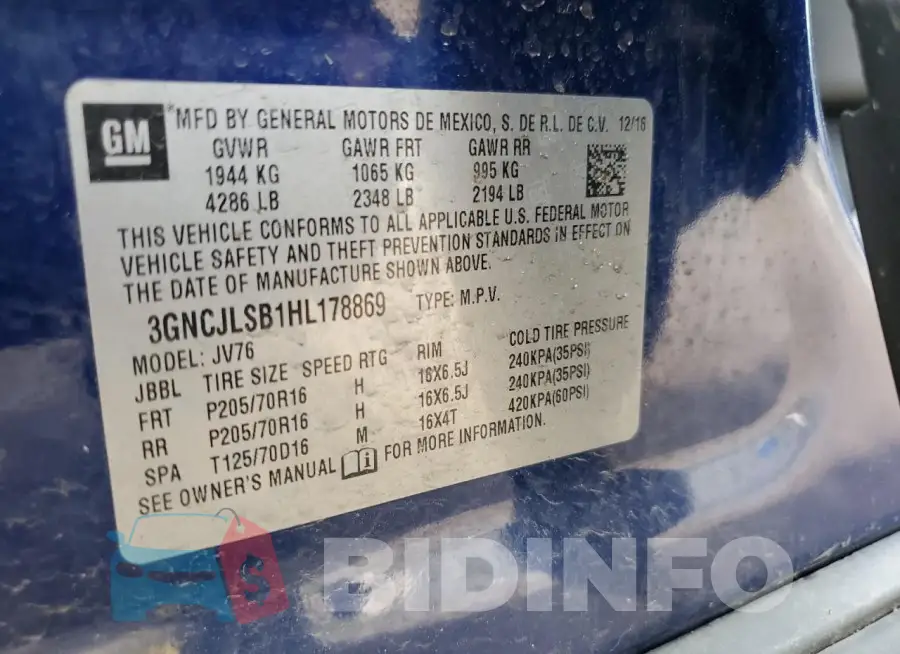 3GNCJLSB1HL178869 Photo# 13
