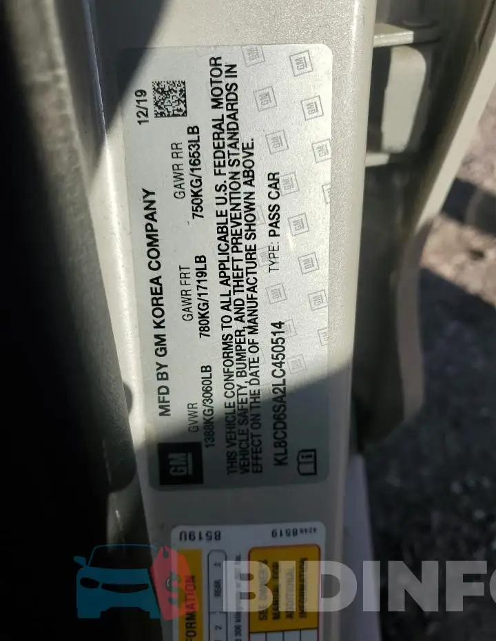 KL8CD6SA2LC450514 Photo# 12