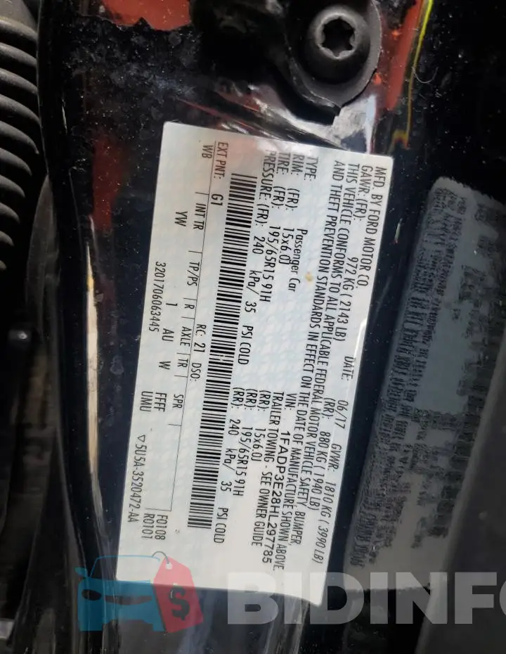 1FADP3E28HL297785 Photo# 12
