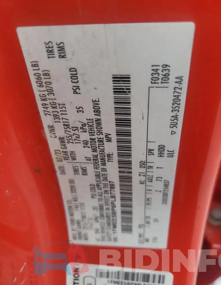 1FMEE5BP8PLB77897 Photo# 13