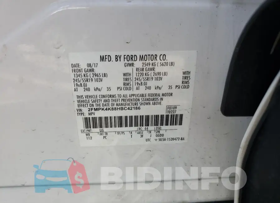 2FMPK4K88HBC42186 Photo# 13