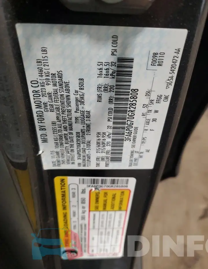 3FA6P0G70GR285808 Photo# 12