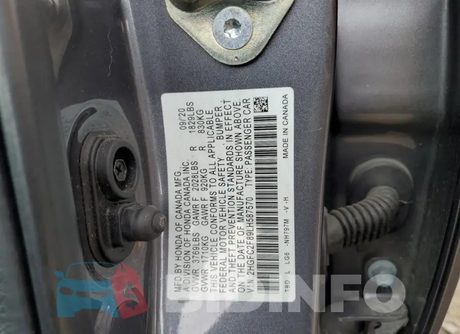 2HGFC2F89LH587570 Photo# 12
