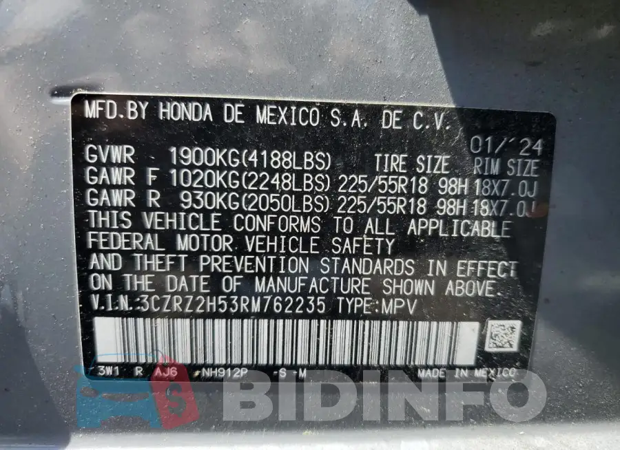 3CZRZ2H53RM762235 Photo# 13