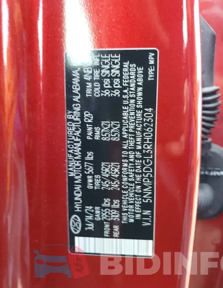 5NMP5DGL3RH062304 Photo# 13