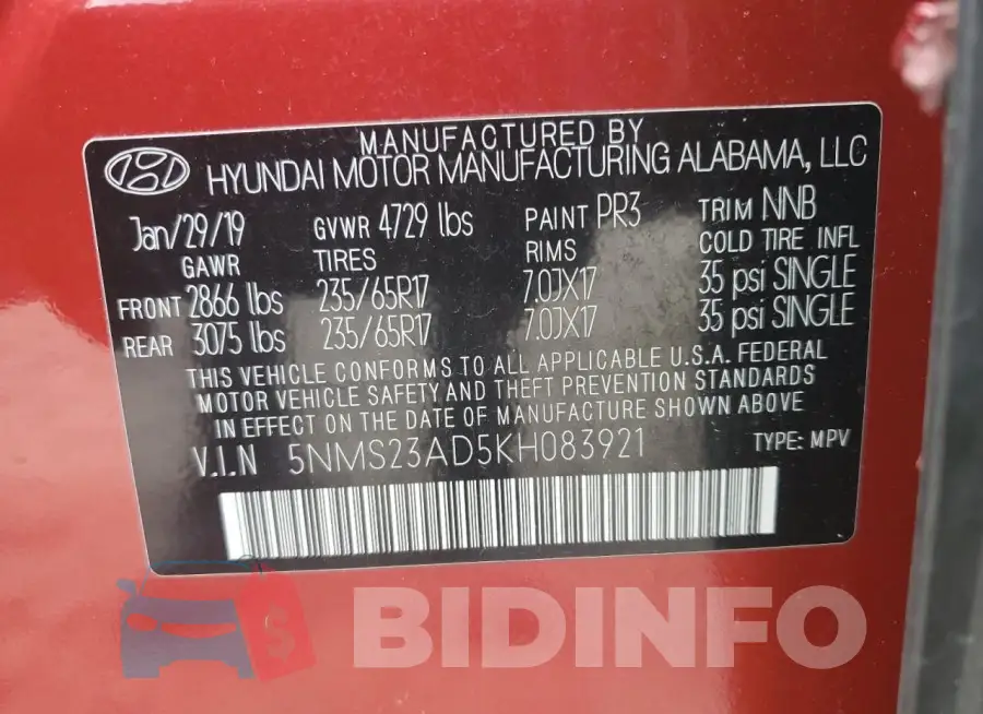5NMS23AD5KH083921 Photo# 13