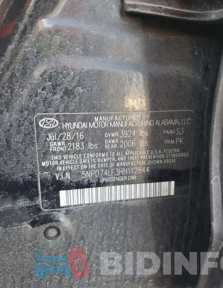 5NPD74LF3HH112844 Photo# 13