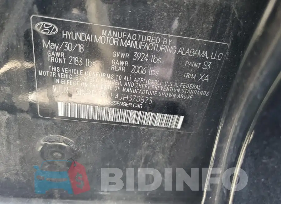 5NPD74LF4JH370523 Photo# 12