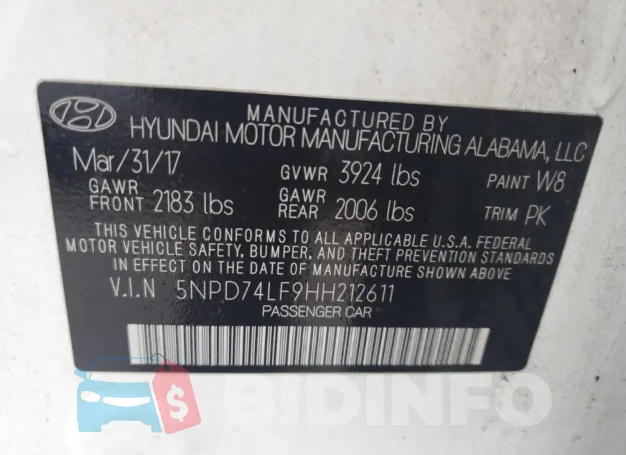 5NPD74LF9HH212611 Photo# 12