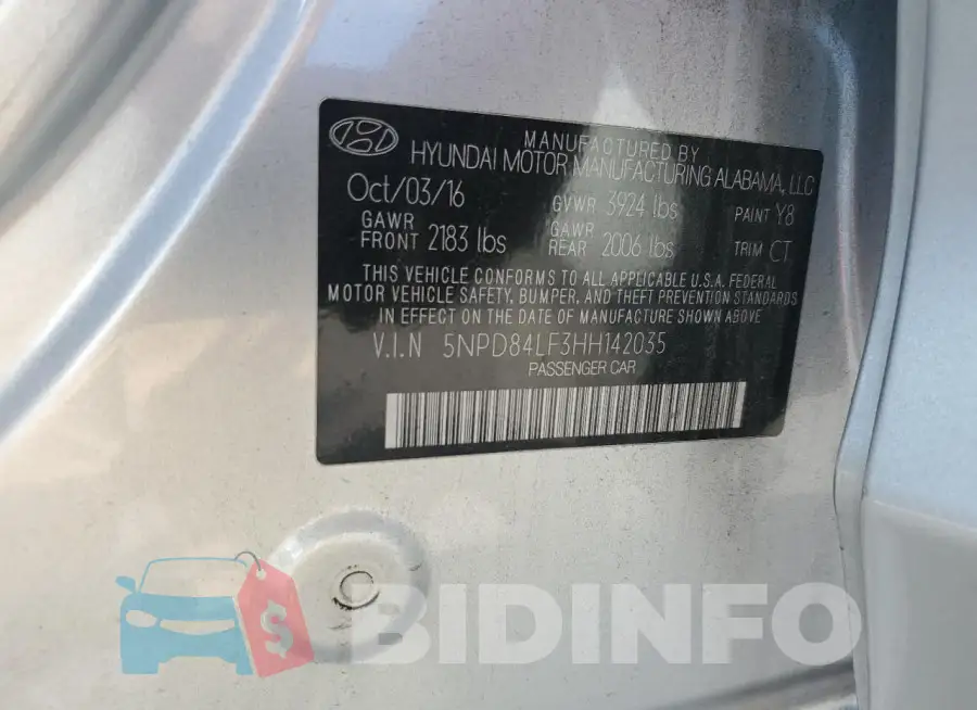 5NPD84LF3HH142035 Photo# 12