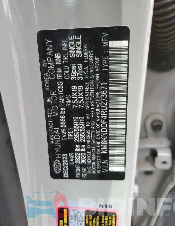 KM8KNDDF4RU273671 Photo# 13