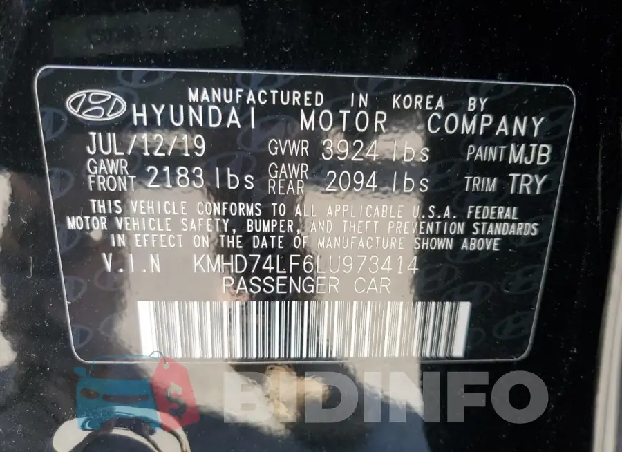 KMHD74LF6LU973414 Photo# 13