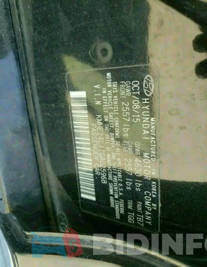 KMHE24L11GA025968 Photo# 12