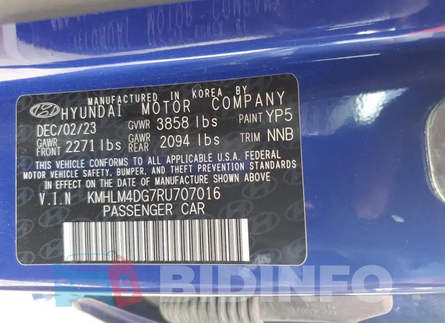 KMHLM4DG7RU707016 Photo# 12