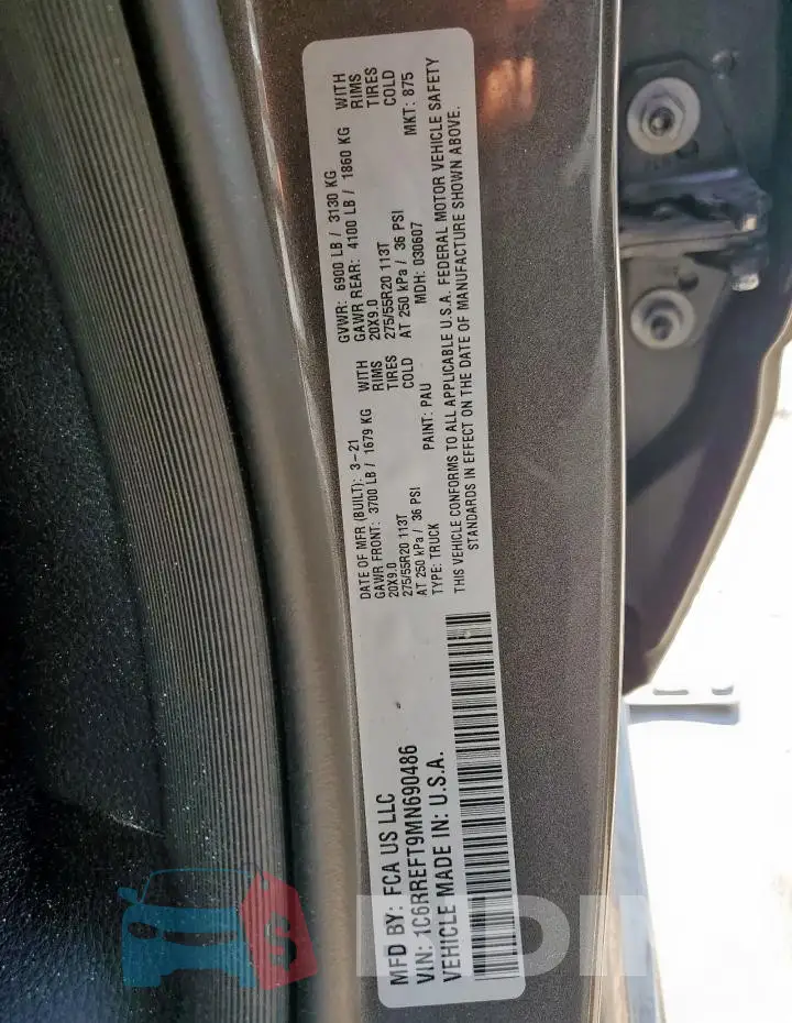 1C6RREFT9MN690486 Photo# 12
