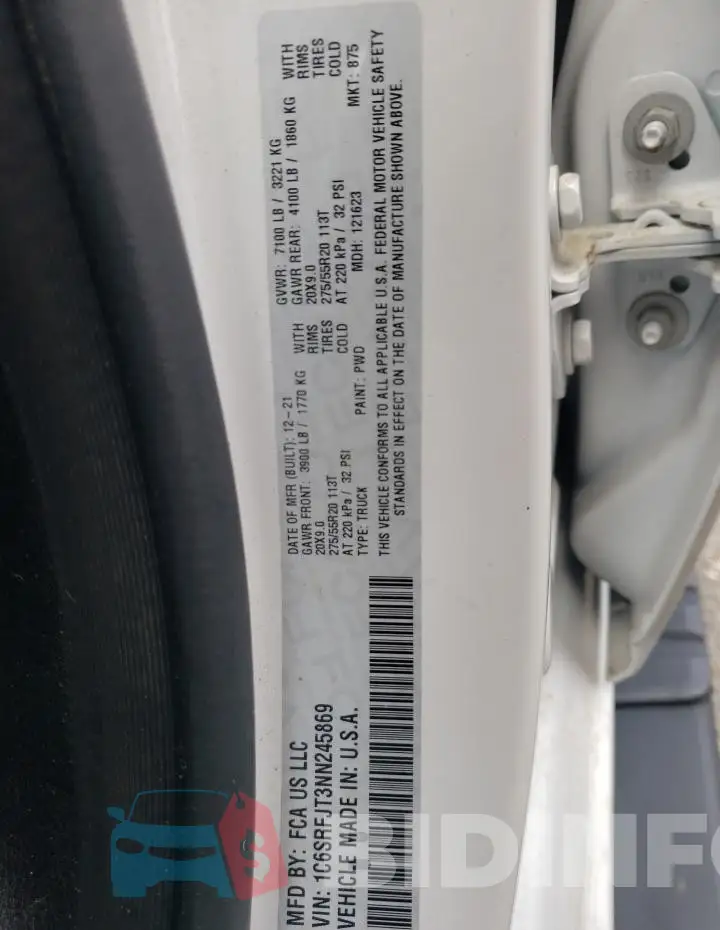 1C6SRFJT3NN245869 Photo# 13
