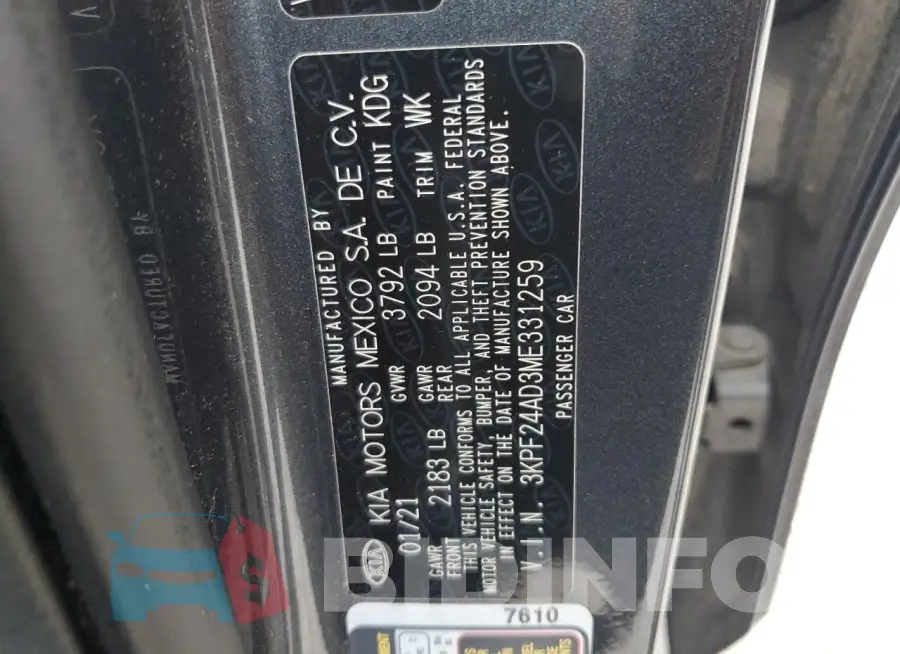 3KPF24AD3ME331259 Photo# 12