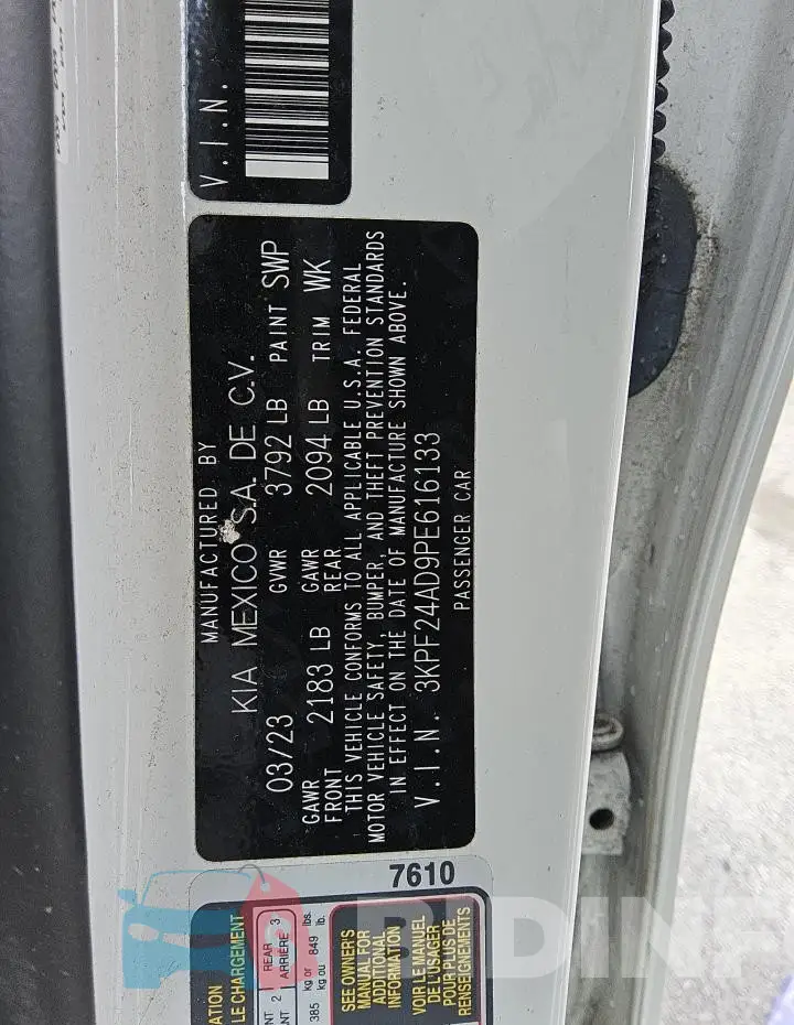 3KPF24AD9PE616133 Photo# 12