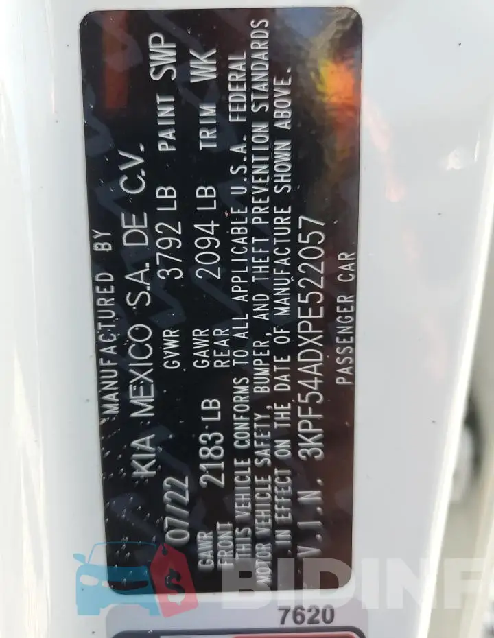 3KPF54ADXPE522057 Photo# 13