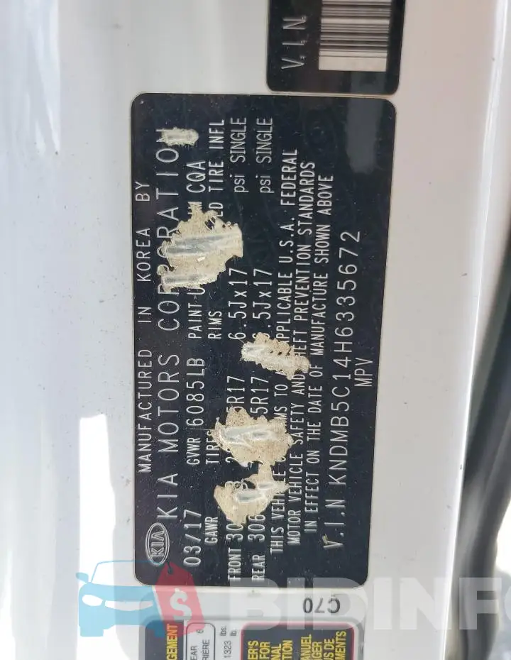 KNDMB5C14H6335672 Photo# 13