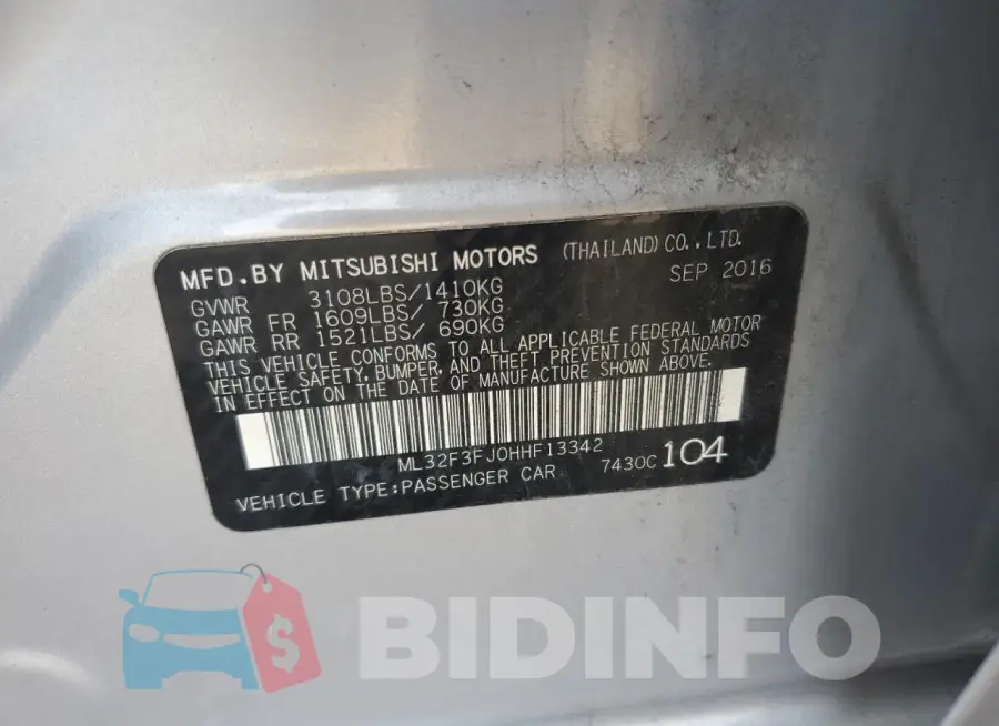 ML32F3FJ0HHF13342 Photo# 12