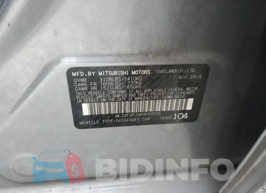 ML32F3FJ5KHF07074 Photo# 12