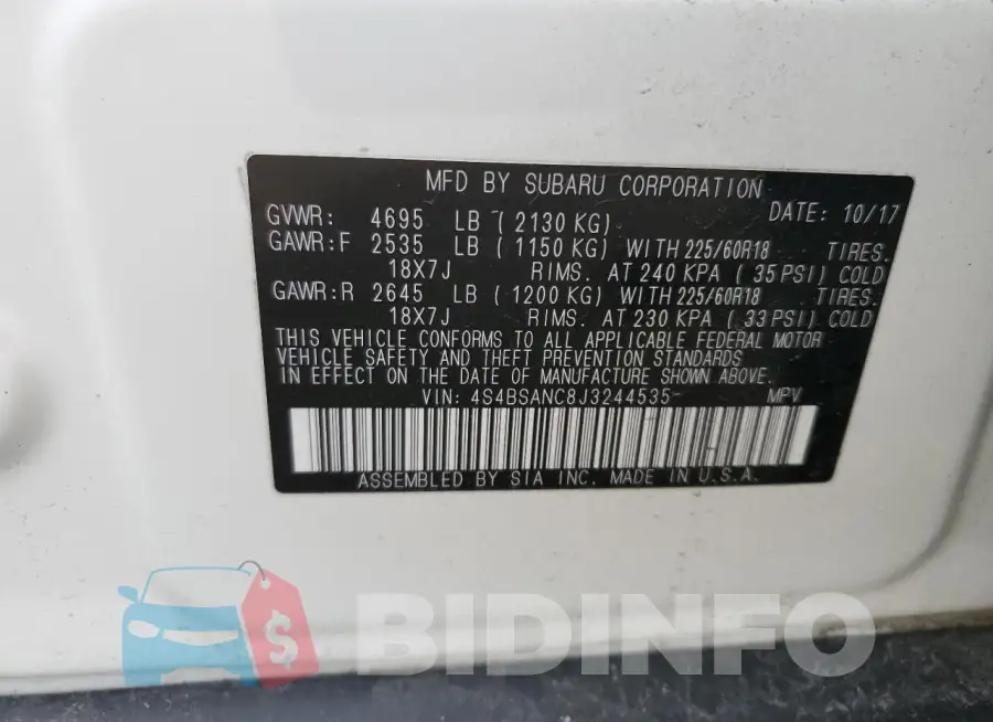 4S4BSANC8J3244535 Photo# 14
