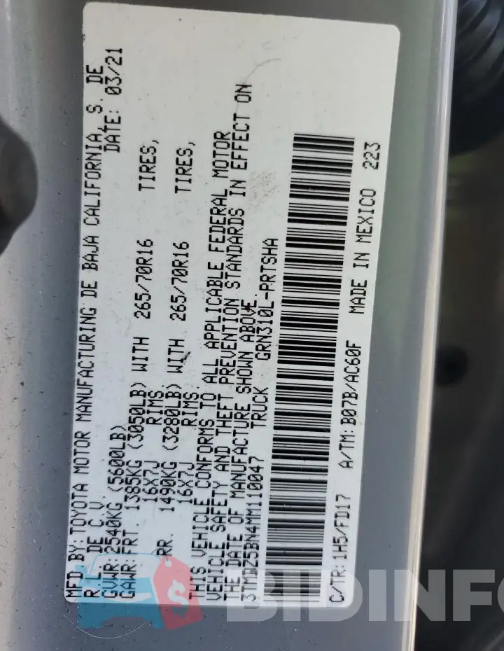 3TMDZ5BN4MM110047 Photo# 13