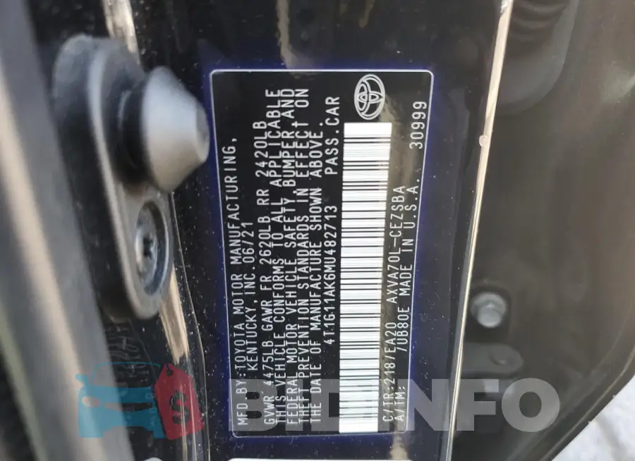 4T1G11AK6MU482713 Photo# 12