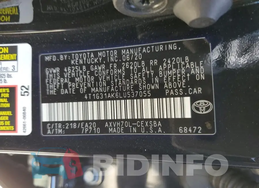 4T1G31AK6LU537055 Photo# 13
