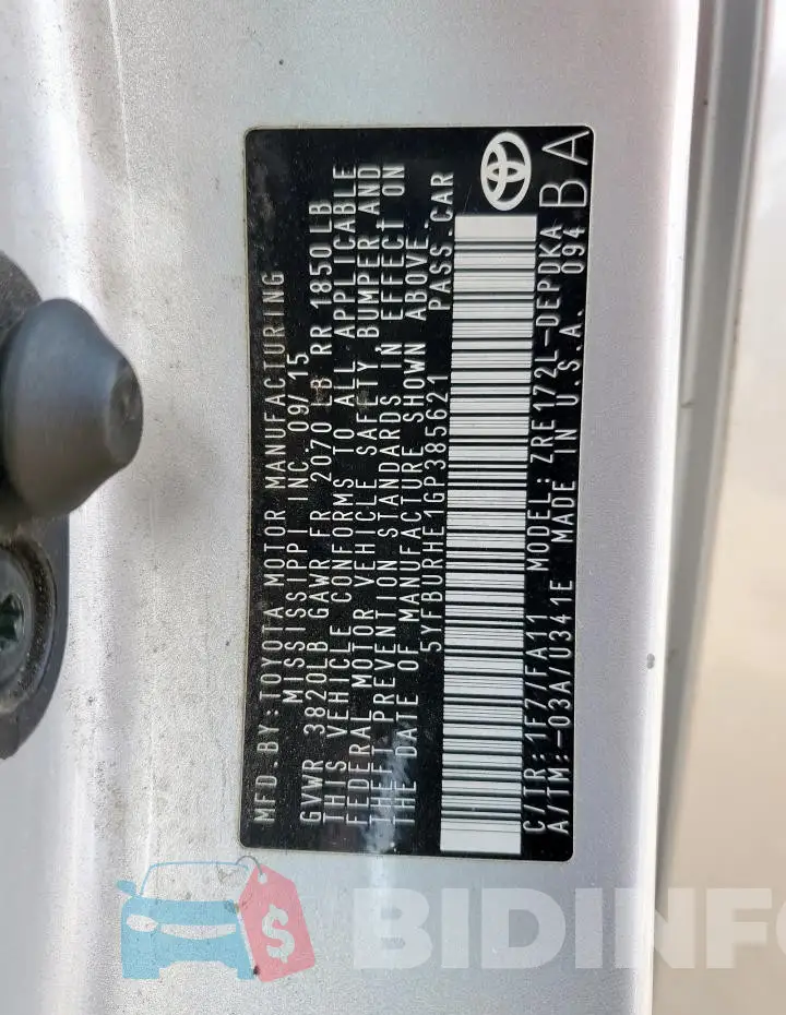 5YFBURHE1GP385621 Photo# 13