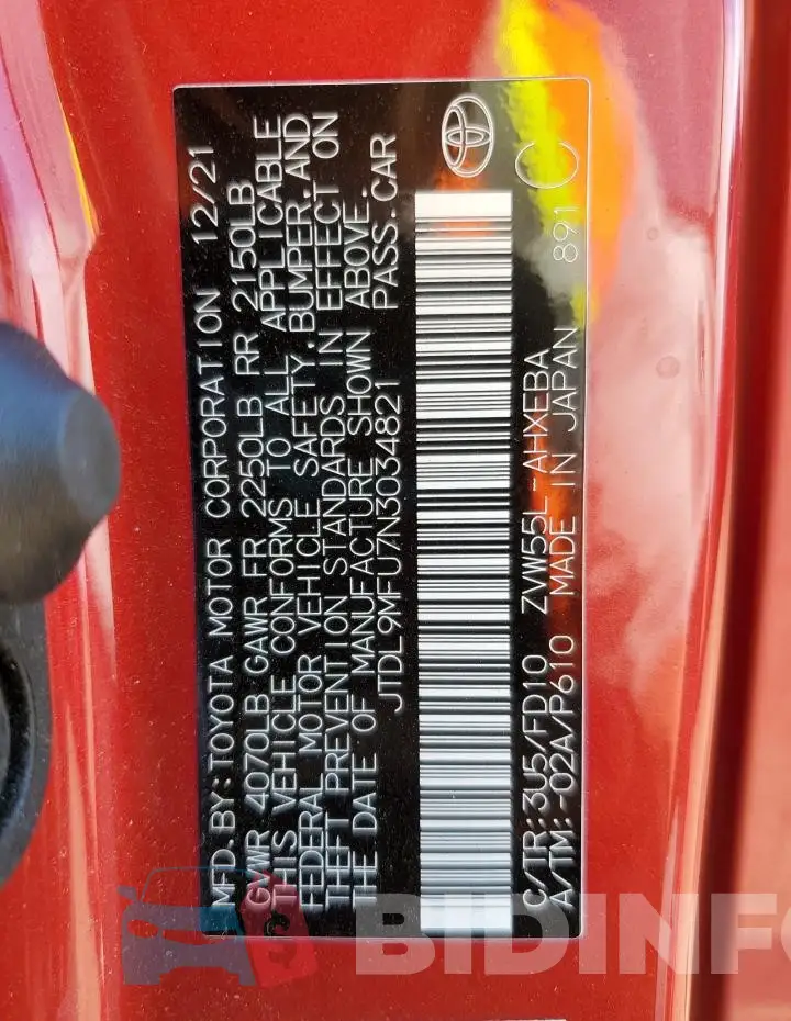 JTDL9MFU7N3034821 Photo# 12