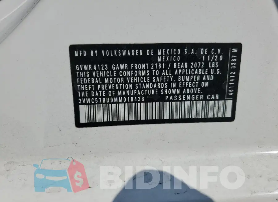 3VWC57BU9MM018438 Photo# 12