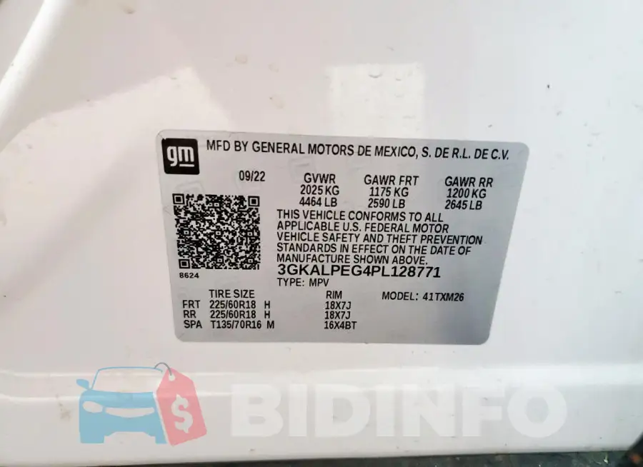 3GKALPEG4PL128771 Photo# 12