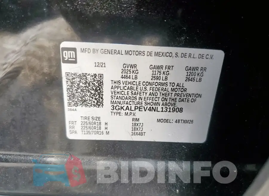 3GKALPEV4NL131908 Photo# 13