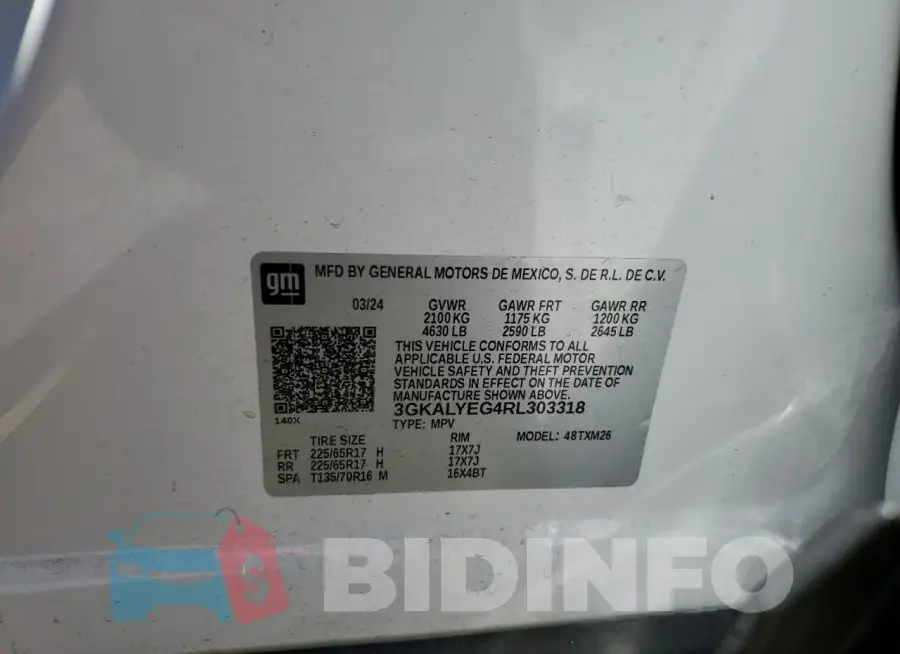 3GKALYEG4RL303318 Photo# 12